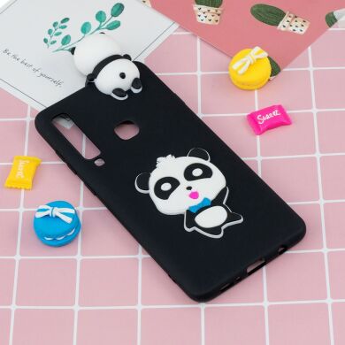 Силиконовый (TPU) чехол UniCase 3D Pattern для Samsung Galaxy A9 2018 (A920) - Panda with Blue Bowknot