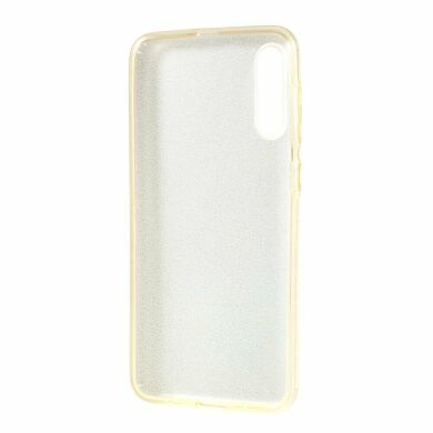 Силиконовый (TPU) чехол UniCase Glitter Cover для Samsung Galaxy A70 (A705) - Gold