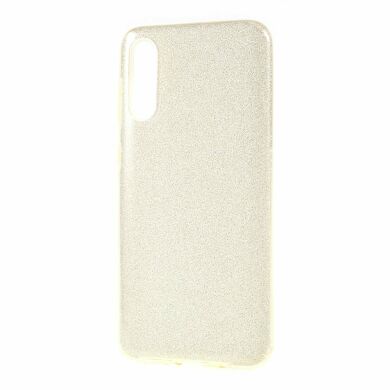 Силиконовый (TPU) чехол UniCase Glitter Cover для Samsung Galaxy A70 (A705) - Gold