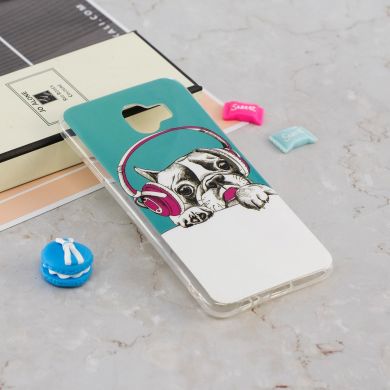 Силиконовый (TPU) Deexe LumiCase для Samsung Galaxy J4 2018 (J400) - Pug Wearing Headphone