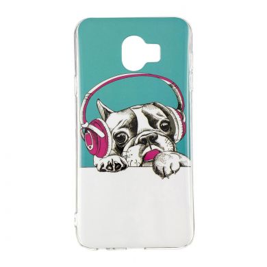 Силиконовый (TPU) Deexe LumiCase для Samsung Galaxy J4 2018 (J400) - Pug Wearing Headphone