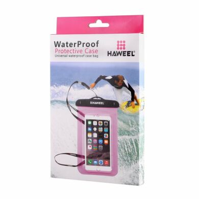 Влагозащитный чехол HAWEEL Waterproof Bag для смартфонов (размер: L) - Pink