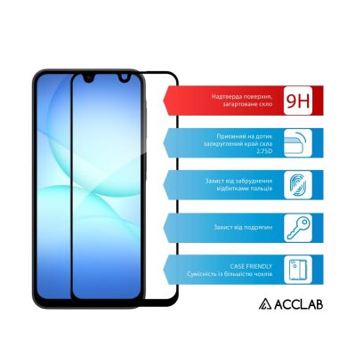 Защитное стекло ACCLAB Full Glue для Samsung Galaxy A17 (A175) - Black