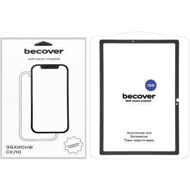 Защитное стекло BeCover 10D для Samsung Galaxy Tab S9 FE (X510) - Black