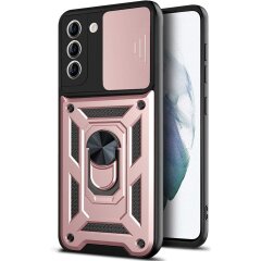 Защитный чехол Deexe Armor Shield для Samsung Galaxy S21 FE (G990) - Rose Gold