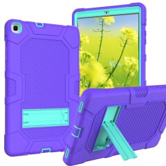 Защитный чехол Deexe Color Kickstand для Samsung Galaxy Tab A 10.1 (2019) - Purple / Mint Green