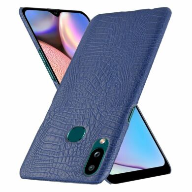 Защитный чехол Deexe Croco Style для Samsung Galaxy A10s (A107) - Dark Blue
