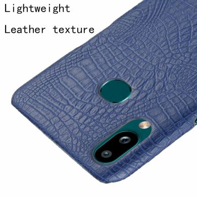 Защитный чехол Deexe Croco Style для Samsung Galaxy A10s (A107) - Dark Blue