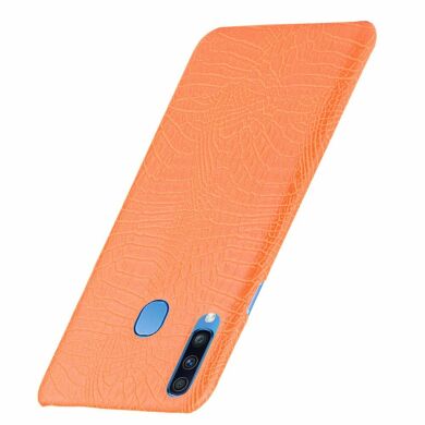 Захисний чохол Deexe Croco Style для Samsung Galaxy A20s (A207) - Orange