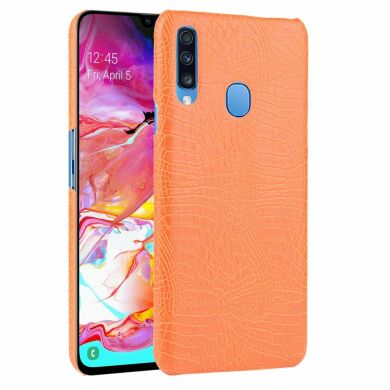 Захисний чохол Deexe Croco Style для Samsung Galaxy A20s (A207) - Orange