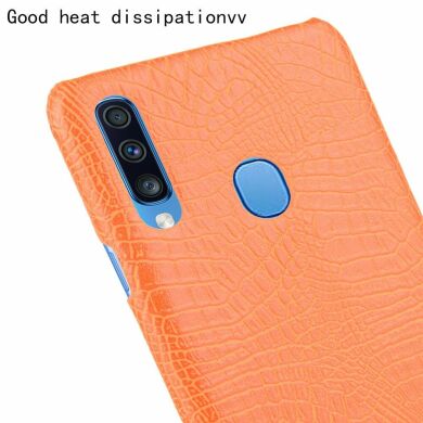Захисний чохол Deexe Croco Style для Samsung Galaxy A20s (A207) - Orange