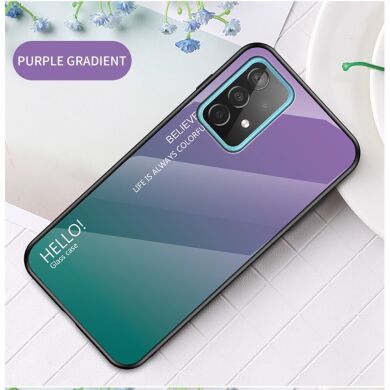Захисний чохол Deexe Gradient Color для Samsung Galaxy A52 (A525) / A52s (A528) - Purple / Green