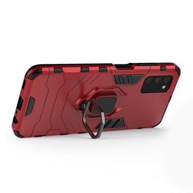 Захисний чохол Deexe Hybrid Case для Samsung Galaxy A03s (A037) - Red