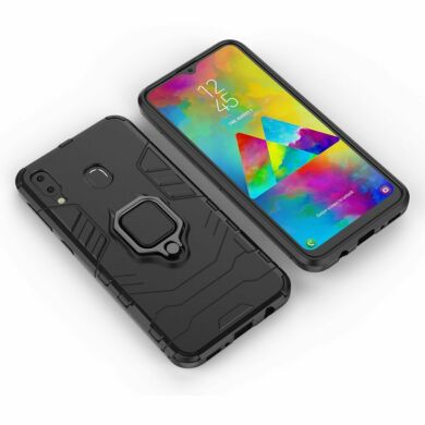 Защитный чехол Deexe Hybrid Case для Samsung Galaxy M20 (M205) - Black