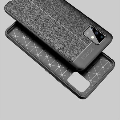 Захисний чохол Deexe Leather Cover для Samsung Galaxy A51 (A515) - Dark Blue