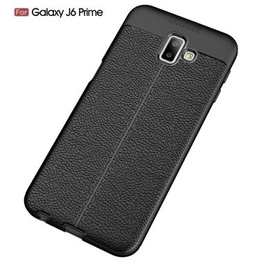 Защитный чехол Deexe Leather Cover для Samsung Galaxy J6+ (J610) - Black