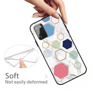 Защитный чехол Deexe Marble Series для Samsung Galaxy A02s (A025) - Rose / White