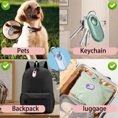 Захисний чохол Deexe Waterproof Crystal для Samsung Galaxy SmartTag 2 - Transparent Black