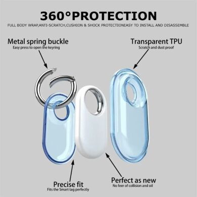 Захисний чохол Deexe Waterproof Crystal для Samsung Galaxy SmartTag 2 - Transparent Black