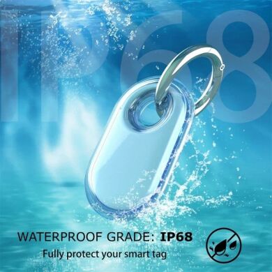 Захисний чохол Deexe Waterproof Crystal для Samsung Galaxy SmartTag 2 - Transparent Black