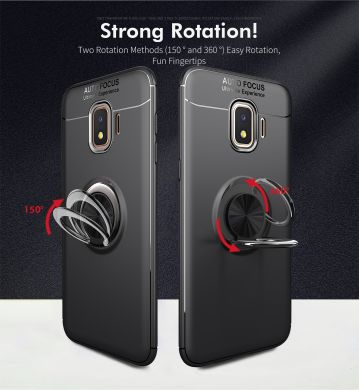 Защитный чехол UniCase Magnetic Ring для Samsung Galaxy J2 Core (J260) - Black / Red