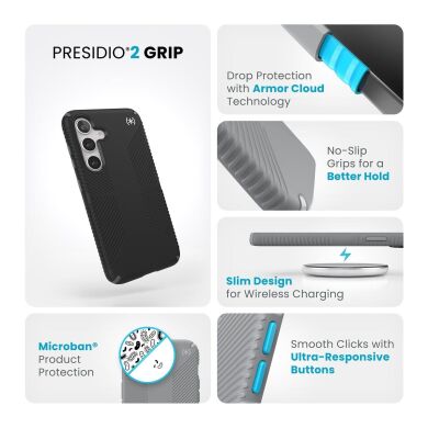 Захисний чохол Speck Presidio2 Grip для Samsung Galaxy S24 (S921) 150613-3205 - Black