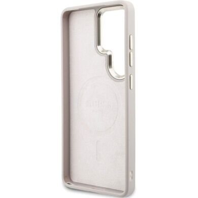 Чехол с ремешком Guess 4G Big Rhinestone Triangle Strap MagSafe для Samsung Galaxy S26 Ultra (S948) GUHMS26LP4G4DCSP - Pink