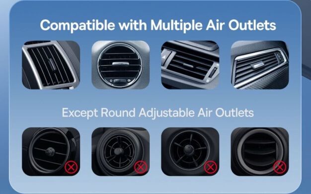 Автомобільний тримач Baseus Metal Age Go Air Outlet Car Mount (C40478701123-00) - Black