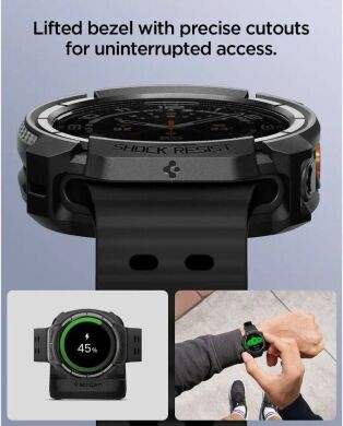 Захисний чохол Spigen Rugged Armor (FW) для Samsung Galaxy Watch Ultra 2 (ACS11611) - Matte Black