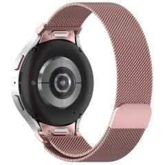 Ремешок Deexe Milanese QuickFit для Samsung Galaxy Watch 4 / 4 Classic / 5 / 5 Pro / 6 / 6 Classic - Rose Pink