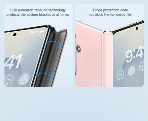 Защитный чехол SULADA Magnetic Leather Case для Samsung Galaxy Fold 8 Ultra - Pink