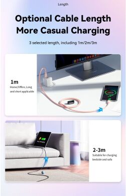 Кабель ESSAGER Breeze Type-C to Type-C (100W, 2m) EXCTT1-WLA02-P - White