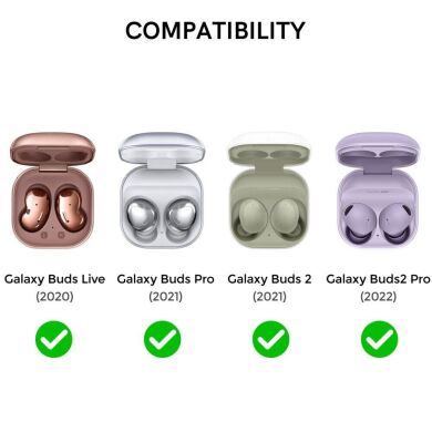 Захисний чохол AHASTYLE Marble Series для Samsung Galaxy Buds Live / Buds Pro / Buds 2 / Buds 2 Pro / Buds FE - Purple
