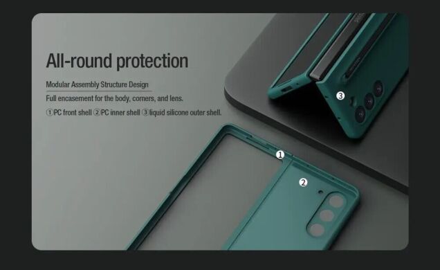 Захисний чохол NILLKIN Flex Pure Fold (S Pen) для Samsung Galaxy Fold 5 - Green
