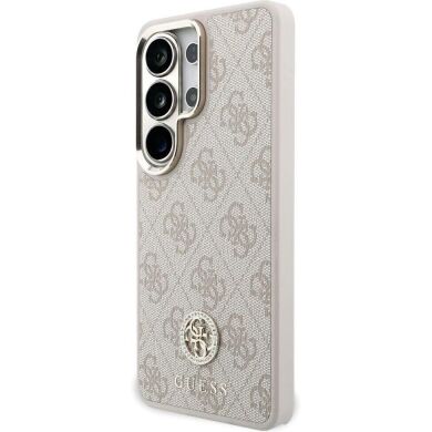 Чехол с ремешком Guess 4G Big Rhinestone Triangle Strap MagSafe для Samsung Galaxy S26 Ultra (S948) GUHMS26LP4G4DCSP - Pink