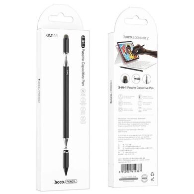 Стилус Hoco GM111 3 in 1 Passive Capacitive Pen - Black