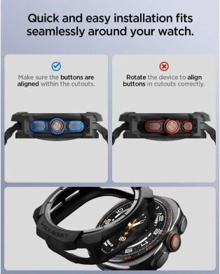 Захисний чохол Spigen Rugged Armor (FW) для Samsung Galaxy Watch Ultra 2 (ACS11611) - Matte Black