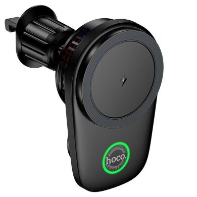 Автомобильный держатель с беспроводной зарядкой Hoco HW36 (15W) Air Outlet - Black