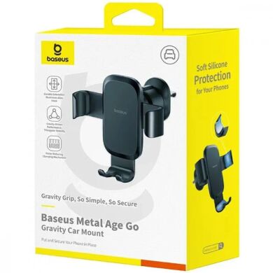 Автомобільний тримач Baseus Metal Age Go Air Outlet Car Mount (C40478701123-00) - Black