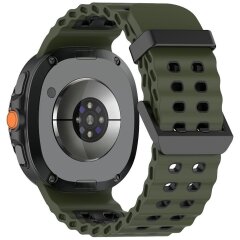 Ремешок Deexe Ocean Strap для Samsung Galaxy Watch 8 (40/44mm) / 8 Classic - Army Green / Black