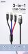 Кабель Baseus Three Primary Colors 3-in-1 USB to Lightning + Micro + Type-C (3.5A, 30cm) CAMLT-ASY01 - Black. Фото 10 из 21