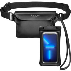 Поясная сумка + чехол для смартфона Spigen (SGP) A621 Universal Waterproof Case and Waist Bag - Black