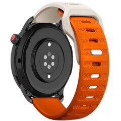 Ремешок Deexe Dot Texture для часов с шириной крепления 20 мм - Starlight / Orange
