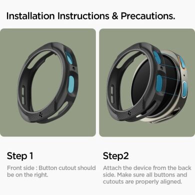 Защитный чехол Spigen (SGP) Liquid Air Case для Samsung Galaxy Watch 8 (44mm) ACS09839 - Matte Black