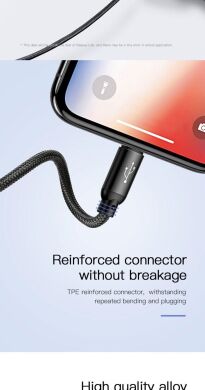 Кабель Baseus Three Primary Colors 3-in-1 USB to Lightning + Micro + Type-C (3.5A, 30cm) CAMLT-ASY01 - Black