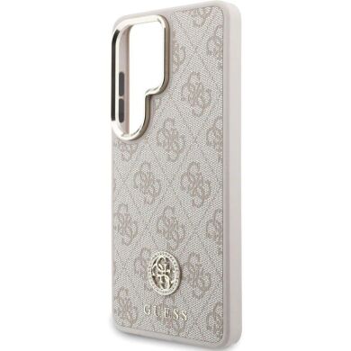 Чехол с ремешком Guess 4G Big Rhinestone Triangle Strap MagSafe для Samsung Galaxy S26 Ultra (S948) GUHMS26LP4G4DCSP - Pink