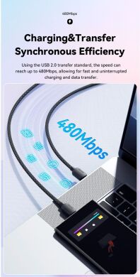 Кабель ESSAGER Breeze Type-C to Type-C (100W, 2m) EXCTT1-WLA02-P - White