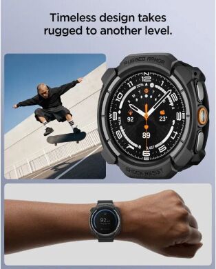 Захисний чохол Spigen Rugged Armor (FW) для Samsung Galaxy Watch Ultra 2 (ACS11611) - Matte Black