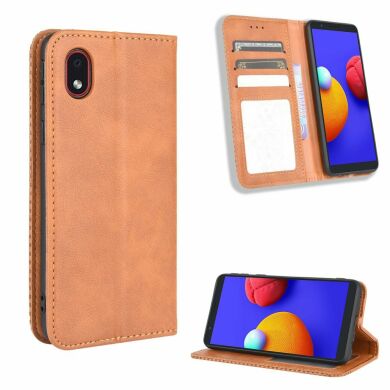 Чехол Deexe Retro Style для Samsung Galaxy A01 Core (A013) - Brown