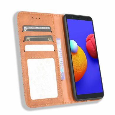 Чехол Deexe Retro Style для Samsung Galaxy A01 Core (A013) - Brown